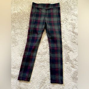 Ann Taylor Factory Plaid Pull On Leggings